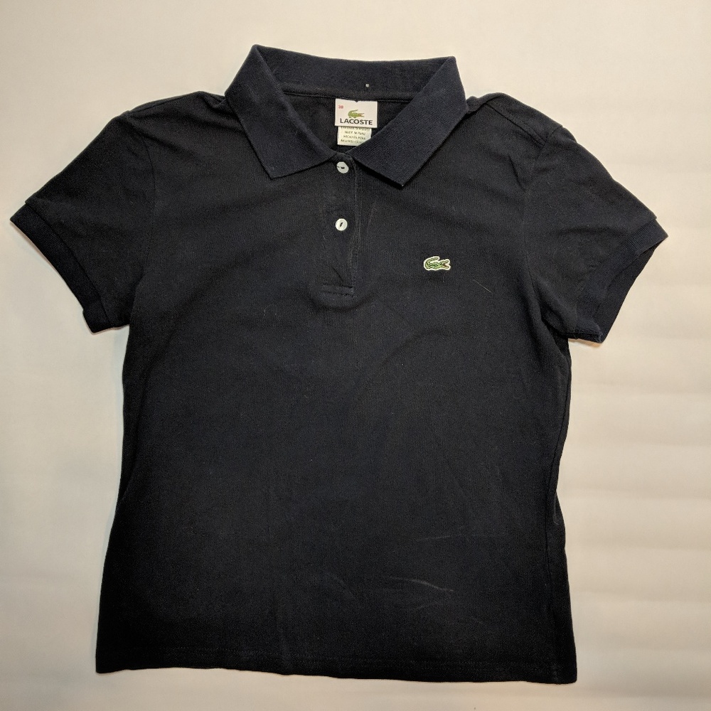 Lacoste Boys Black Polo Size 38